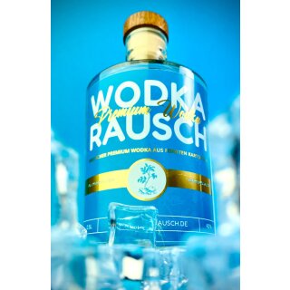 WODKARAUSCH® Premium Wodka - Deutsches Destillat aus regional angebauten Kartoffeln, abgefüllt in hochwertiger Designflasche - sehr reiner, dreifach filtrierter Wodka